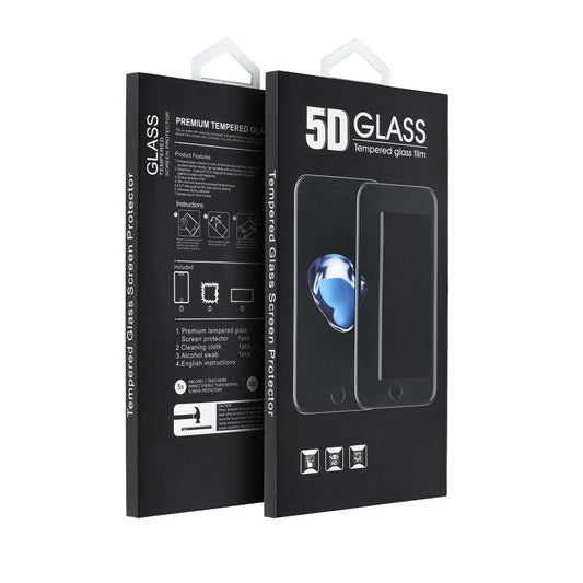 OEM Screen Protector for Apple iPhone 15 Plus, Shielded Glass, Full Glue, 5D, Black