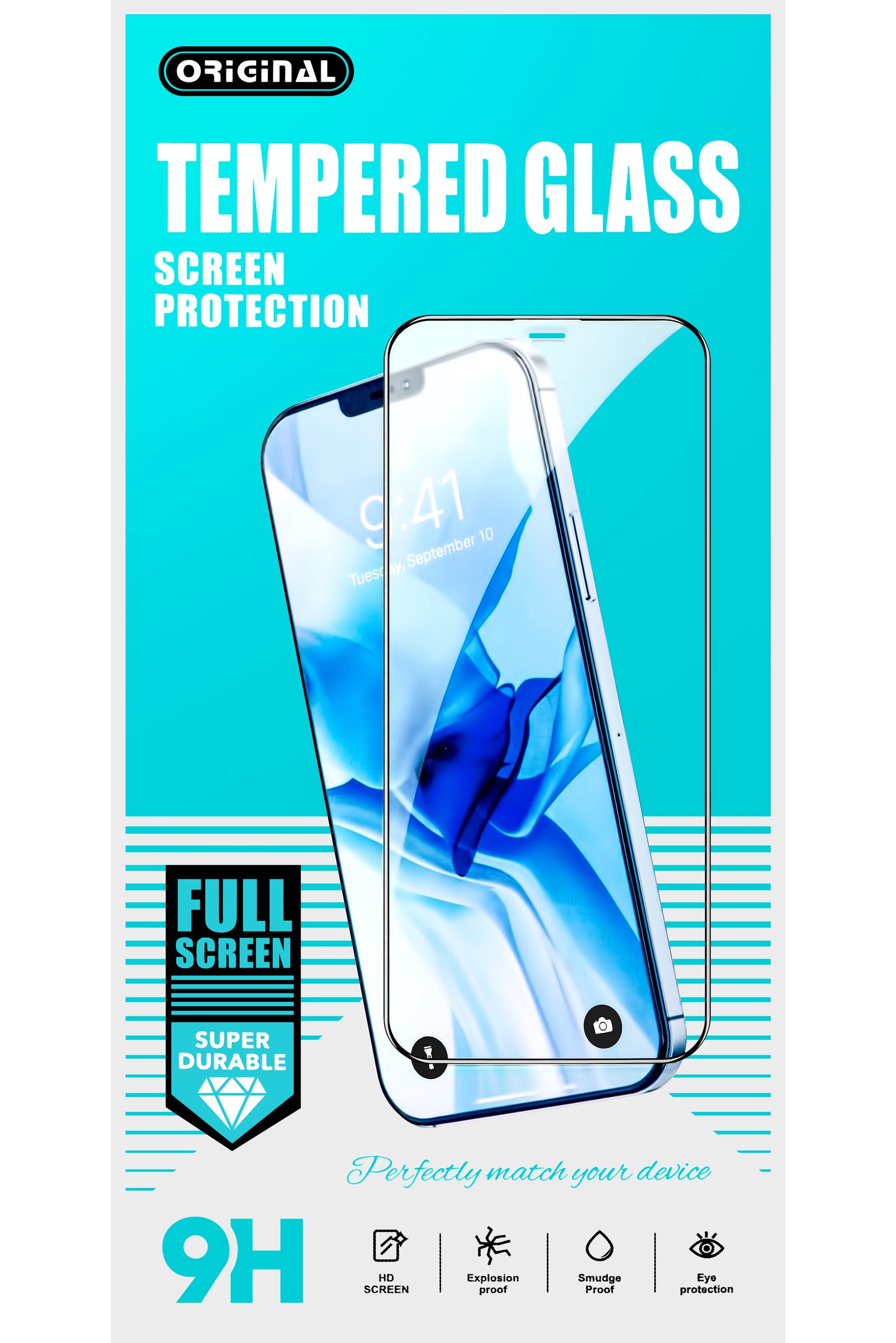 OEM-Bildschirmschutzfolie für Samsung Galaxy A32 5G A326, abgeschirmtes Glas, Vollverklebung, 21D, Schwarz