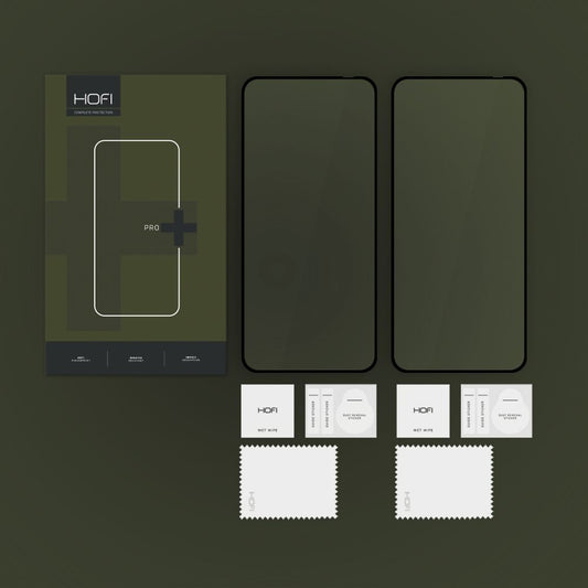 HOFI Glas PRO+ Displayschutzfolie für Motorola Edge 50 Neo, Schutzfolie, Glasschild, Vollverklebung, 2er Set, 2.5D, Schwarz