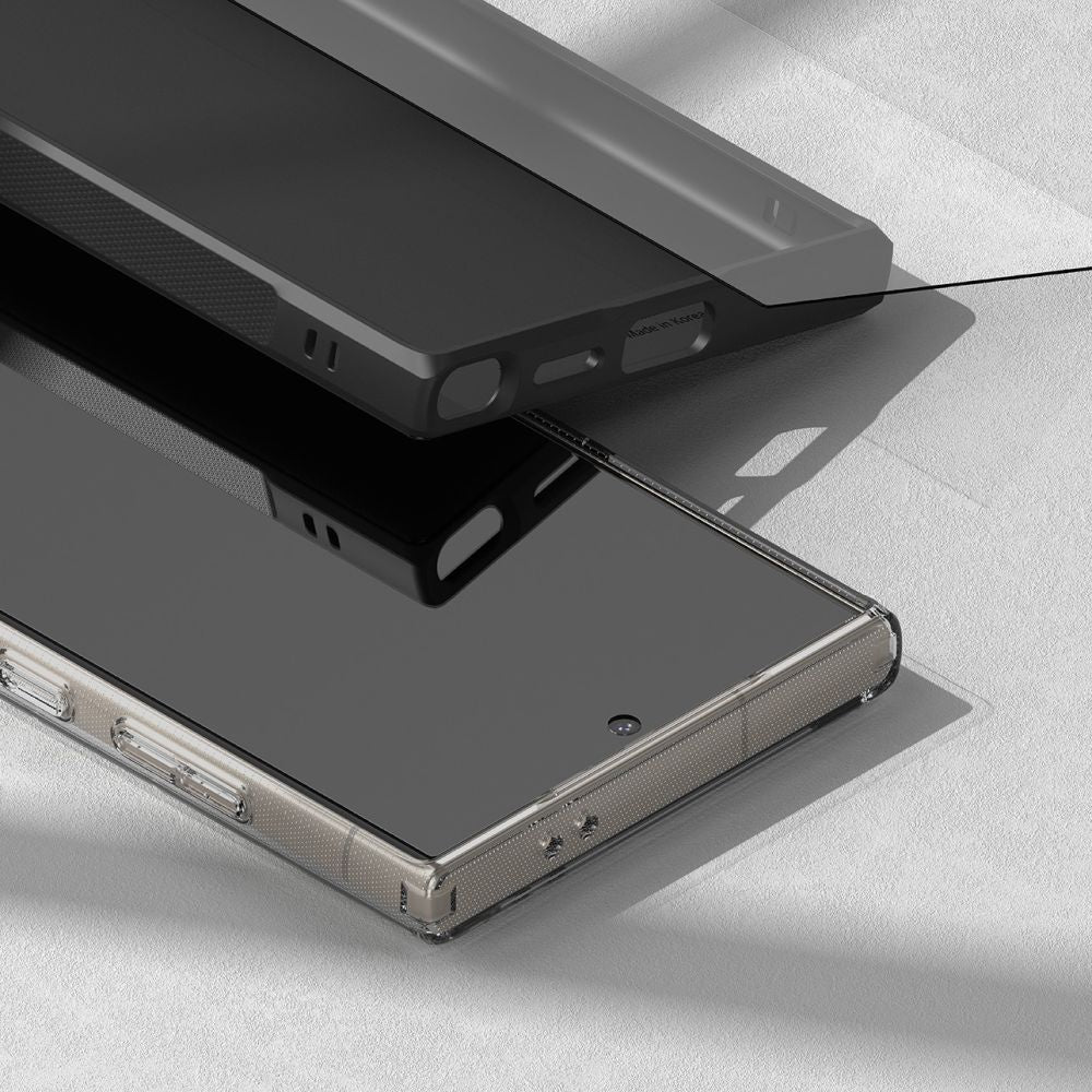 Schutzfolie Ringke Easy Slide für Samsung Galaxy S24 Ultra S928, Gehärtetes Glas, Vollverklebung, Set mit 2 Stück