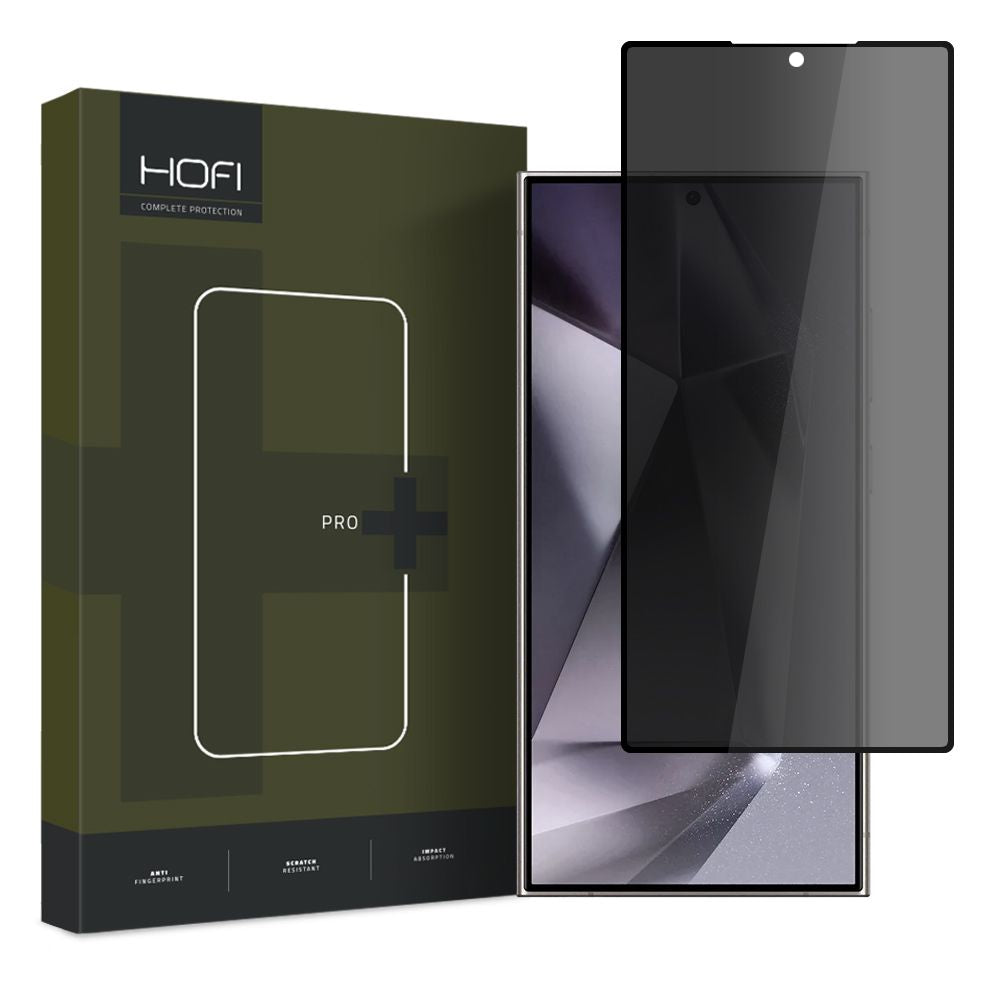 Schutzfolie Privacy HOFI PRO+ für Samsung Galaxy S24 Ultra S928, Gehärtetes Glas, Vollverklebung