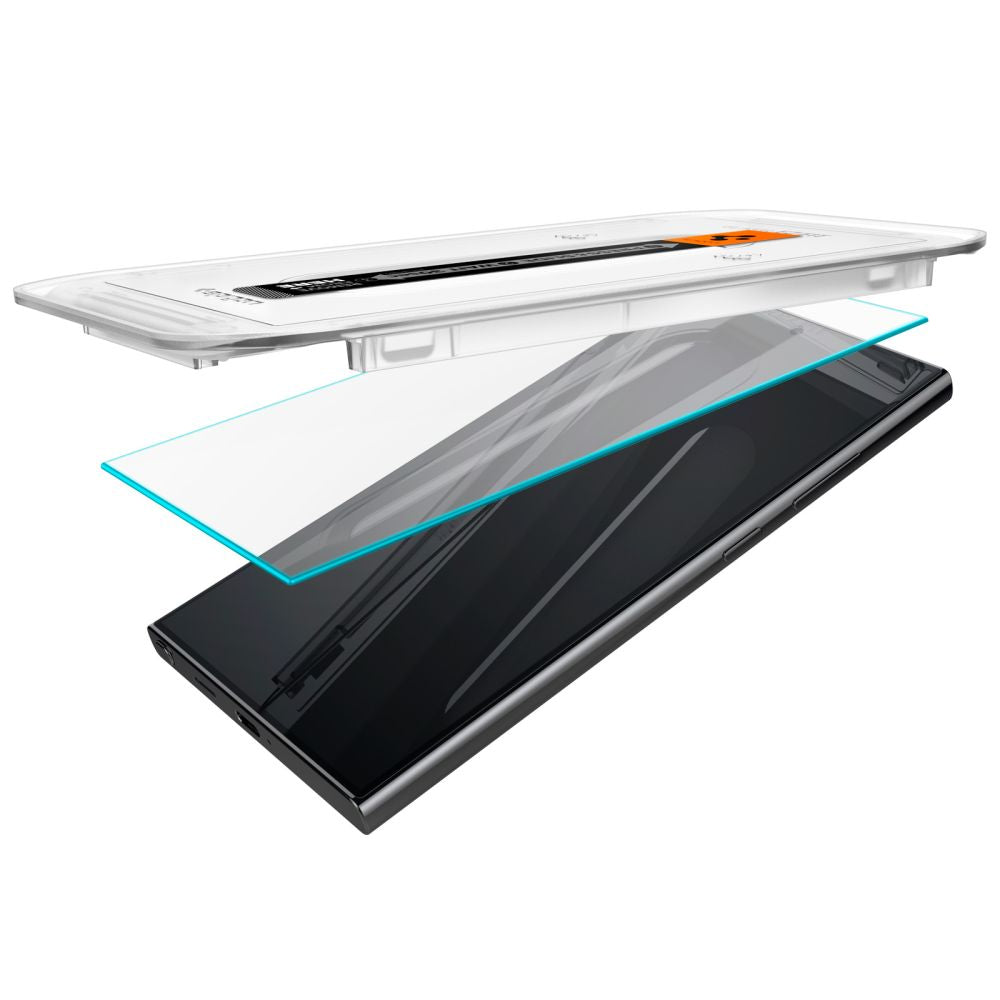 Spigen EZ FIT Film de protection d'écran pour Samsung Galaxy S24 Ultra S928, protection en verre, collage intégral, lot de 2 pièces