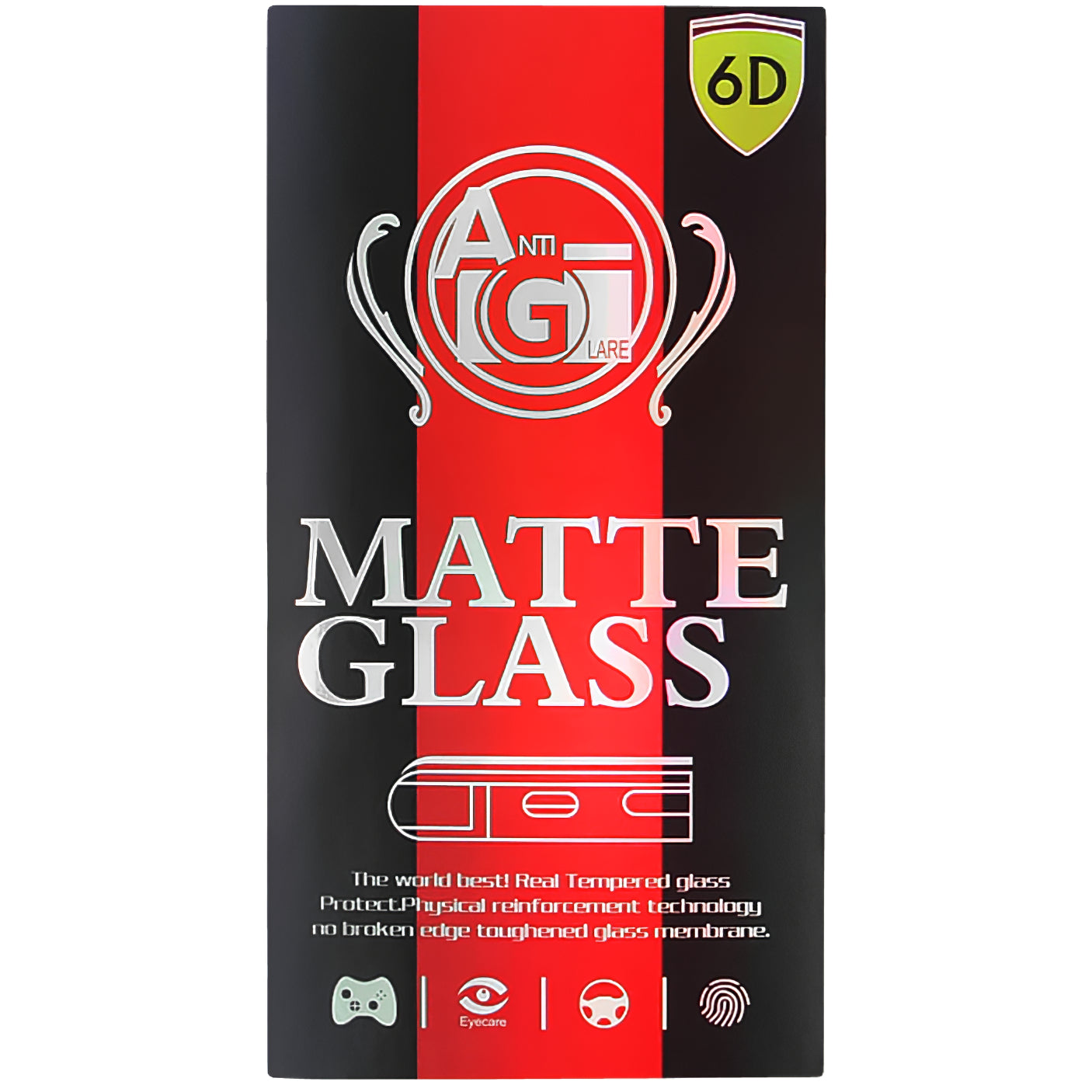 OEM Matte Panzerglas für Samsung Galaxy A35 5G A356 | 6D Full Glue | Matt | Schwarz
