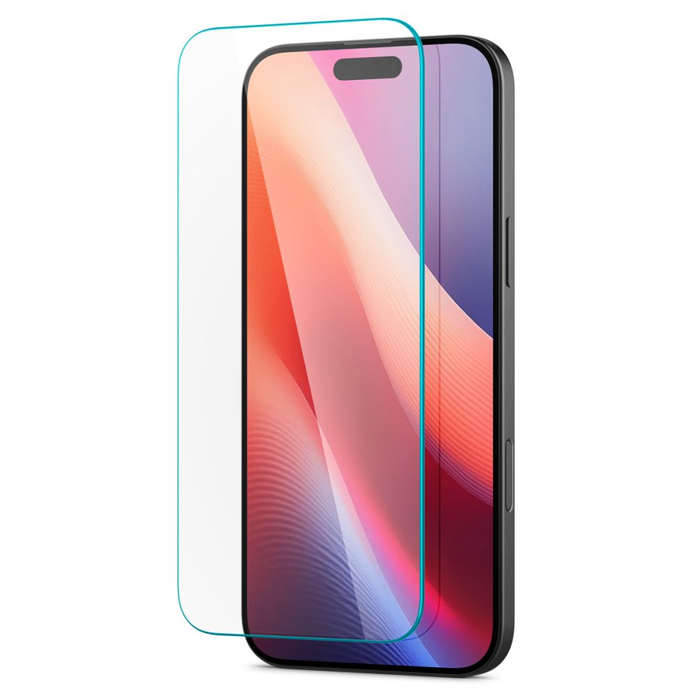Film de protection écran Spigen GlastrR Slim HD pour Apple iPhone 16 / 15, Verre Trempé, Full Glue, 2.5D AGL06910