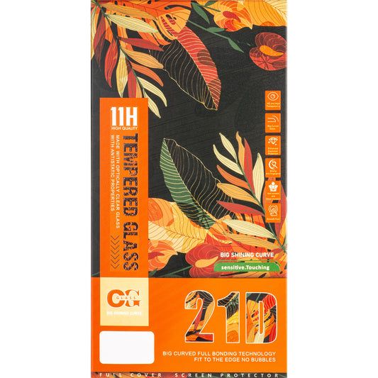 OEM Screen Protector for Apple iPhone 15 Pro, Shielded Glass, Full Glue, 21D, Black