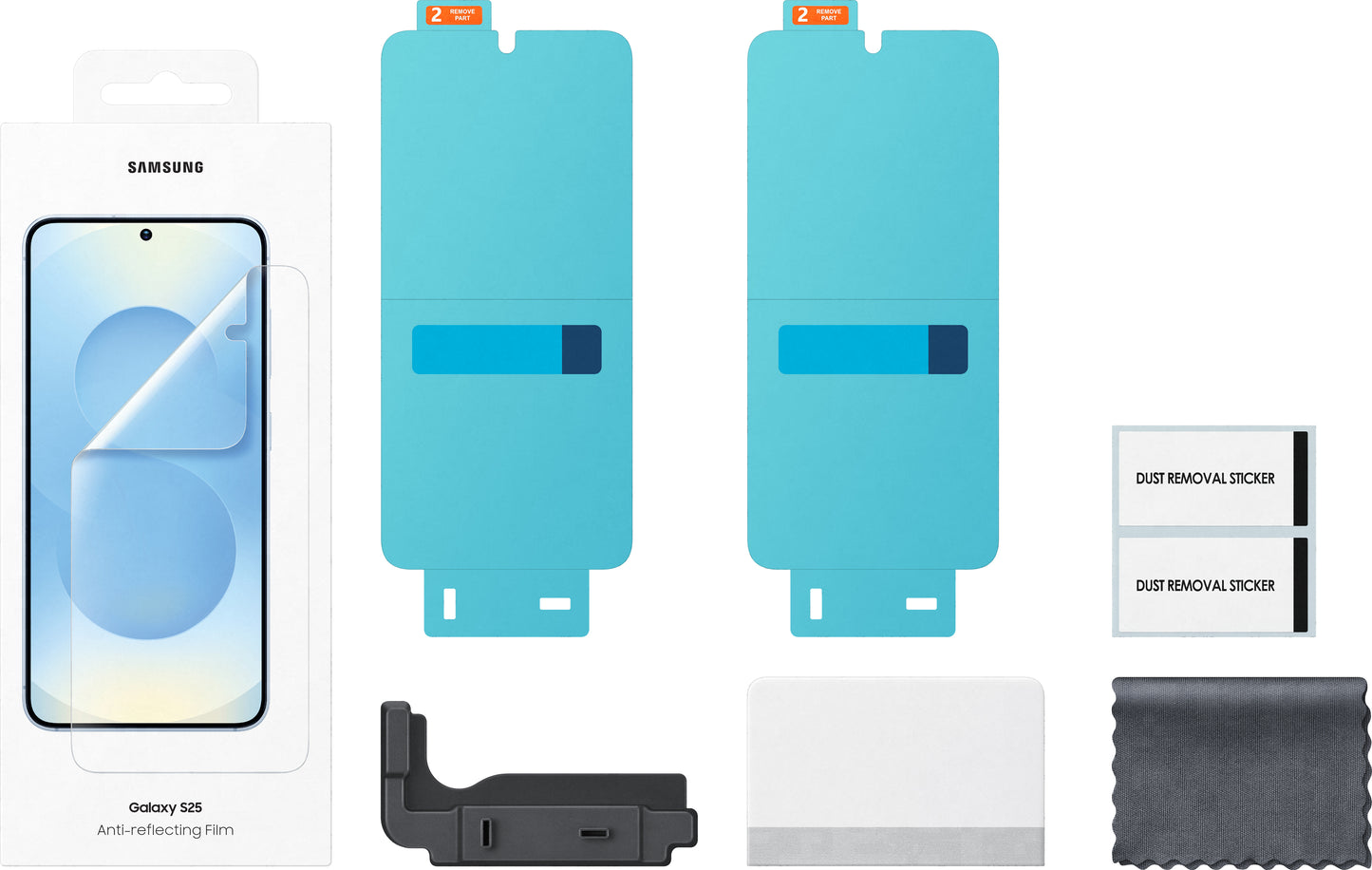 Film de protection Écran Anti-reflet pour Samsung Galaxy S25 S931, Plastique, Set 2 pièces EF-US931CTEGWW