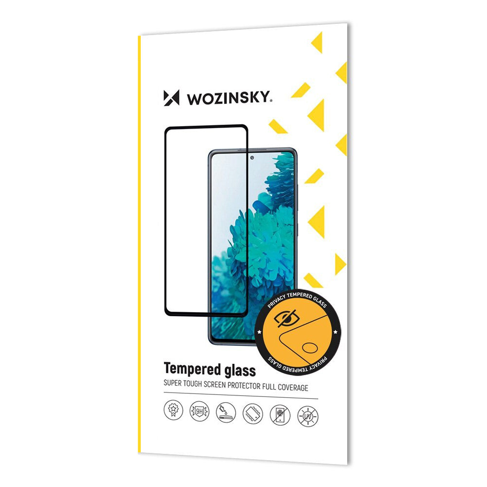 Film de protection d'écran Privacy WZK AntiSpy pour Apple iPhone 16 Pro Max, Verre trempé, Collage intégral