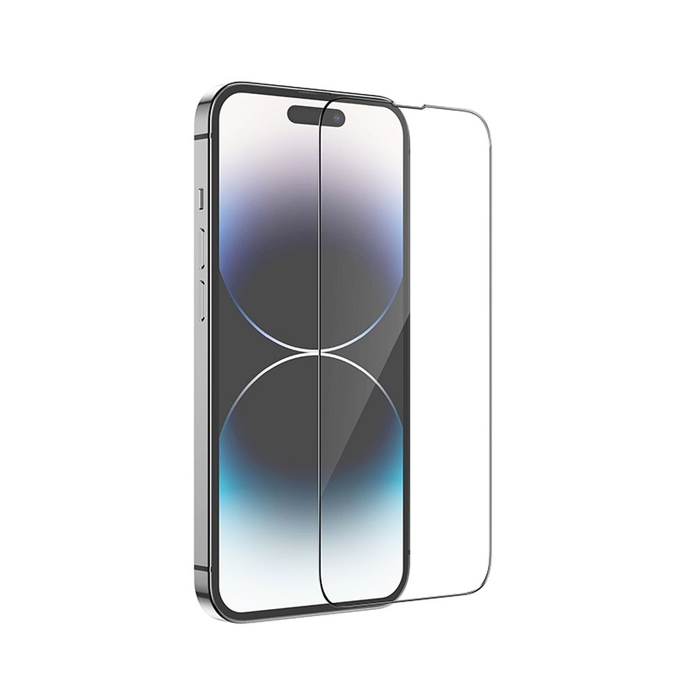 Film de protection d'écran HOCO pour Apple iPhone 14 Pro Max, Verre Trempé, Full Glue, Lot de 10 pièces, Noir