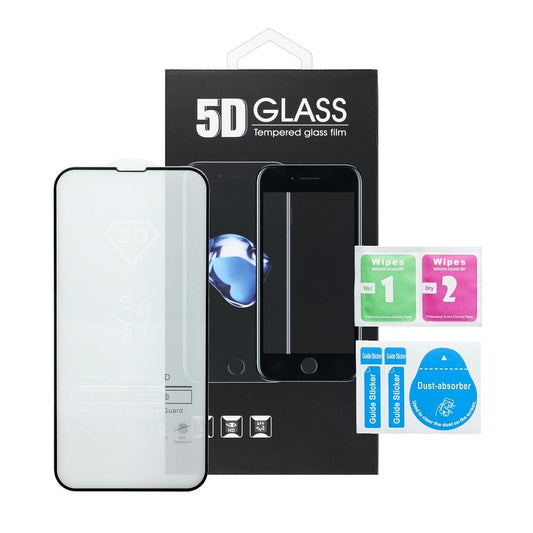 Film de protection d'écran OEM pour Xiaomi Redmi Note 14S, Verre trempé, Collage complet, 5D, Noir