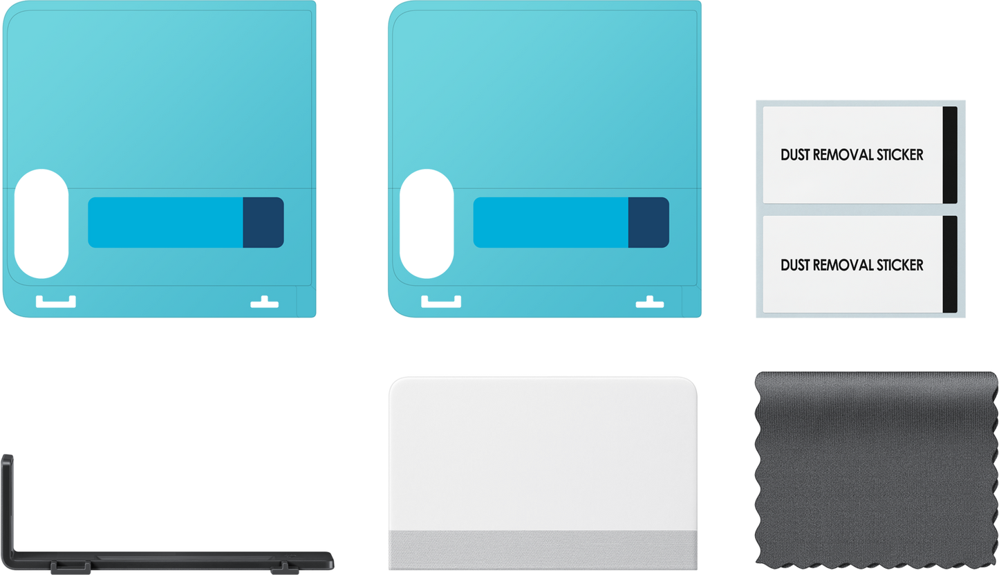 Film de protection d'écran extérieur Samsung anti-reflet pour Galaxy Z Flip8 F776, plastique, lot de 2 pièces EF-UF776CTEGWW
