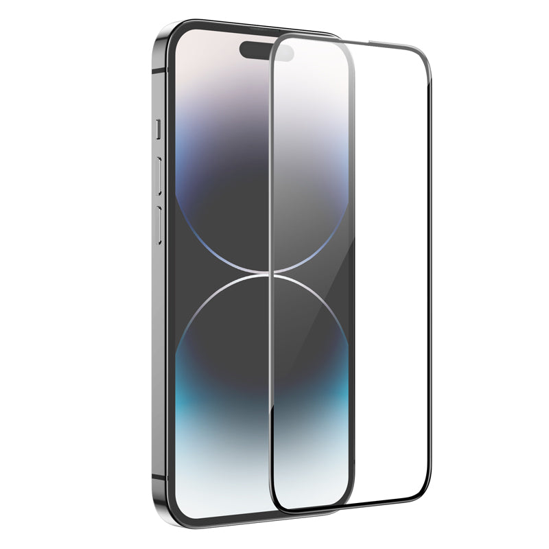 Film de protection d'écran HOCO G16 pour Apple iPhone 14 Pro, Verre Trempé, Full Glue, 5D, Noir