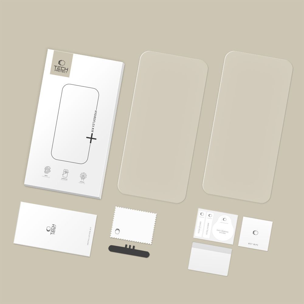 Film de protection d'écran Tech-Protect Hydro Flex+ pour Xiaomi Poco M8 Pro / Redmi Note 15 Pro+ 5G, Plastique, Lot de 2 pièces