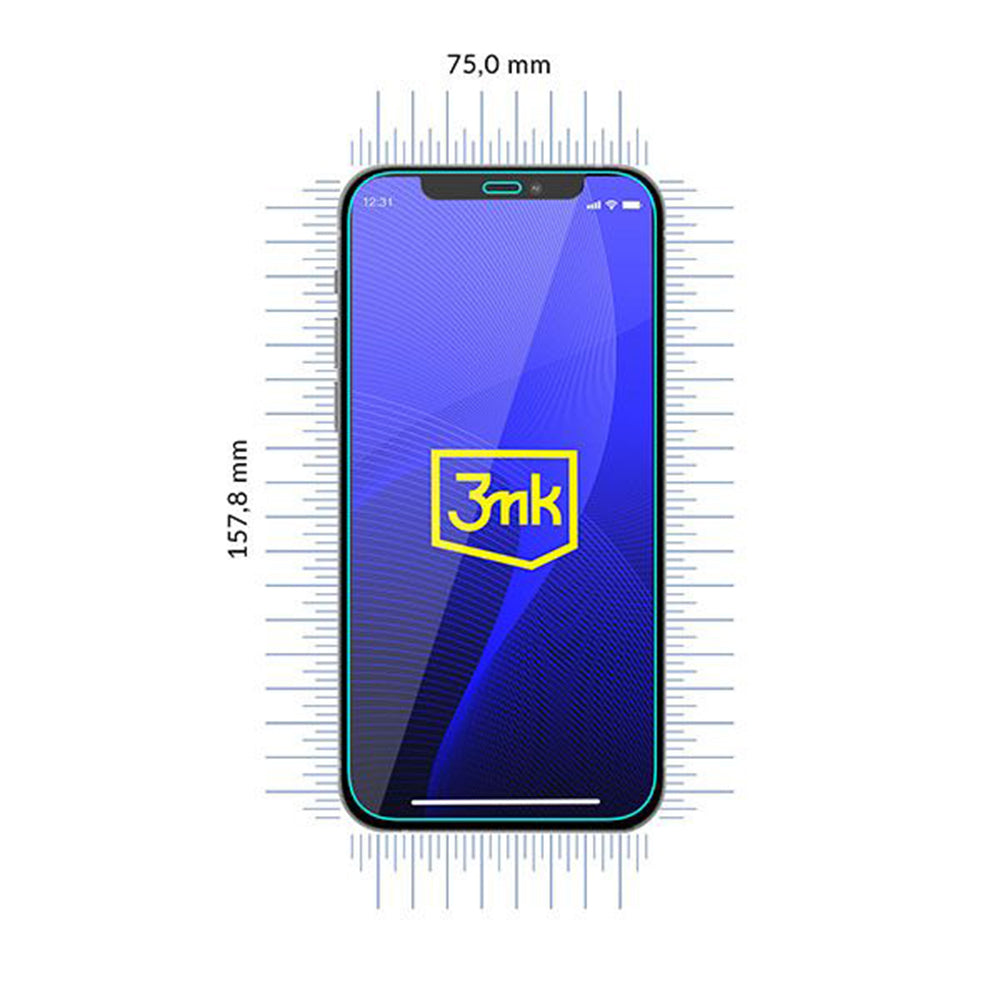 Film de protection d'écran 3MK FlexibleGlass pour Apple iPhone 12 Pro Max, Verre Flexible, Collage Complet