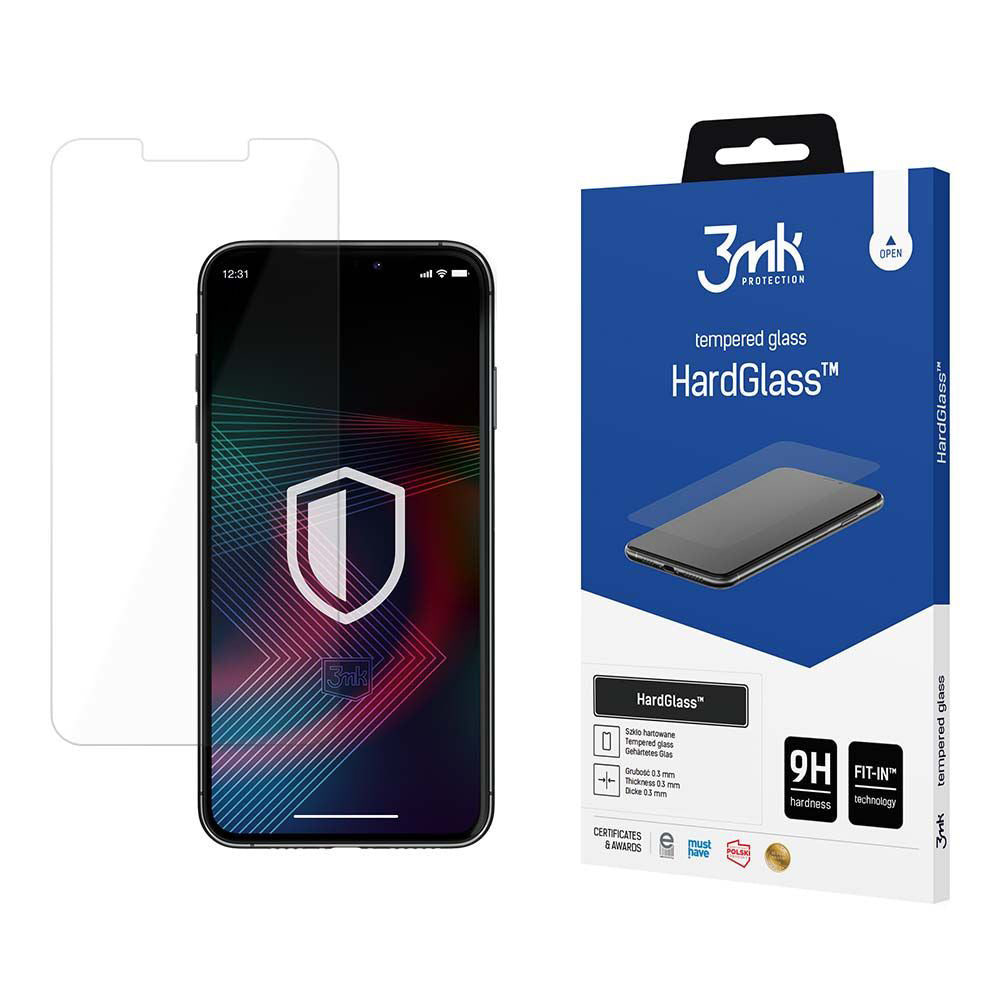 Film de protection d'écran 3MK HardGlass pour Apple iPhone 17 Pro Max / 16 Pro Max, Verre Trempé, Full Glue