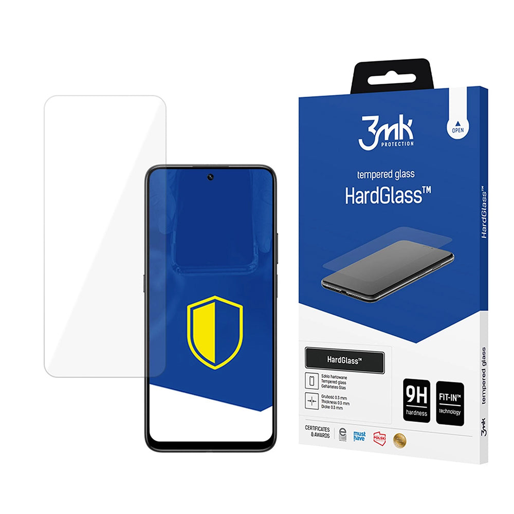 Film de protection d'écran 3MK HardGlass pour Honor 400 Smart 4G / 400 Smart 5G, Verre Sécurisé, Collage Complet