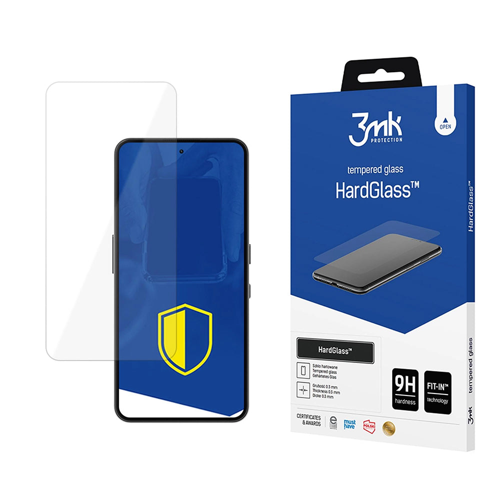 Schutzfolie 3MK HardGlass für Nothing Phone (3a) Lite, Gehärtetes Glas, Vollkleber