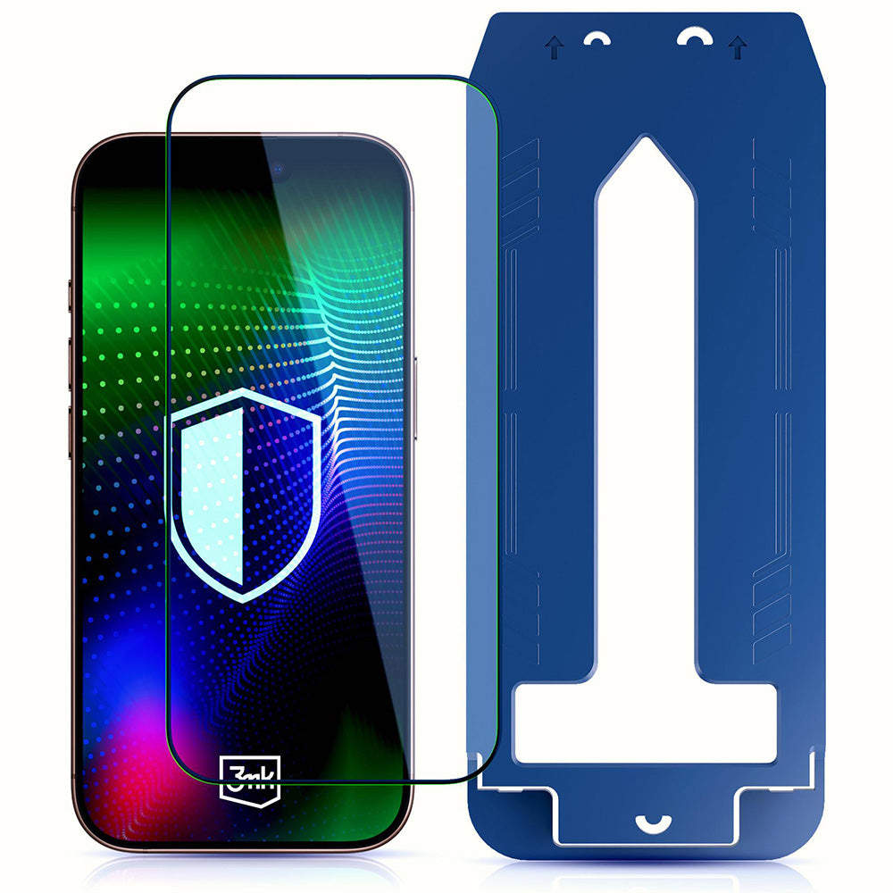 Film de protection d'écran 3MK Hardy Ultra pour Apple iPhone 17 Pro Max, Verre Trempé, Full Glue, Noir