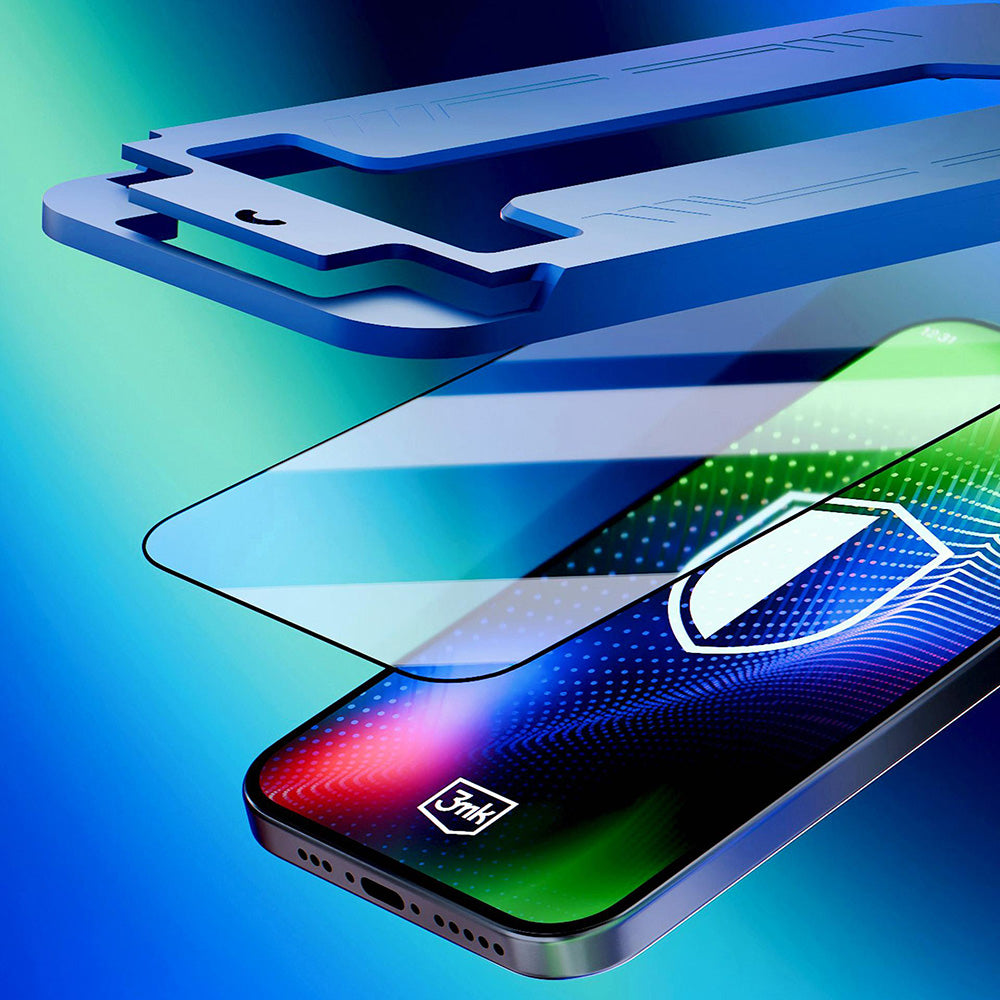 Schutzfolie 3MK Hardy Ultra für Apple iPhone 17 Pro, Gehärtetes Glas, Vollverklebung, Schwarz