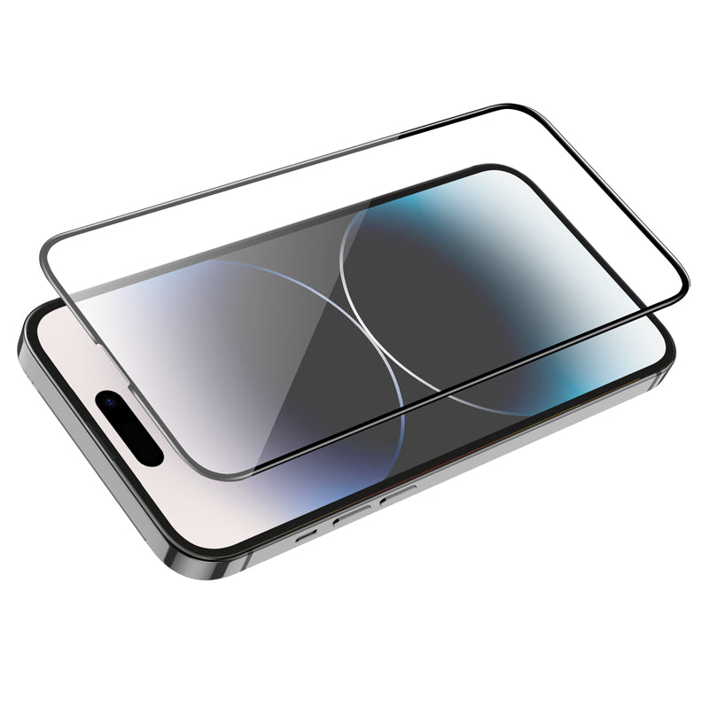 Film de protection d'écran HOCO G16 pour Apple iPhone 14 Pro, Verre Trempé, Full Glue, 5D, Noir