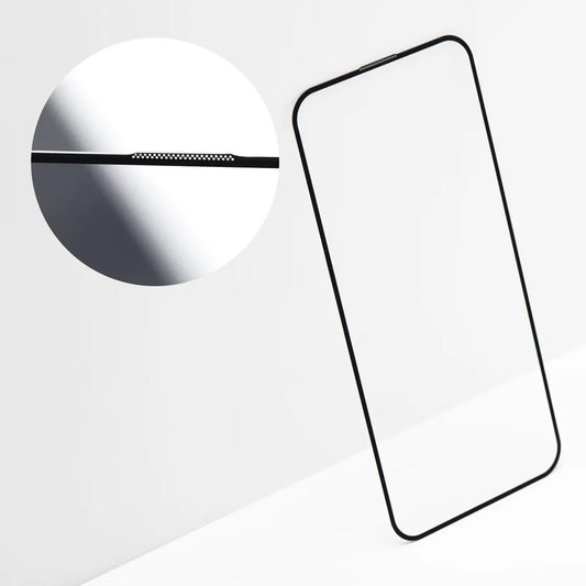 Schutzfolie Bildschirm OEM OG Premium für Apple iPhone 17 Pro Max, Gehärtetes Glas, Vollverklebung, Schwarz