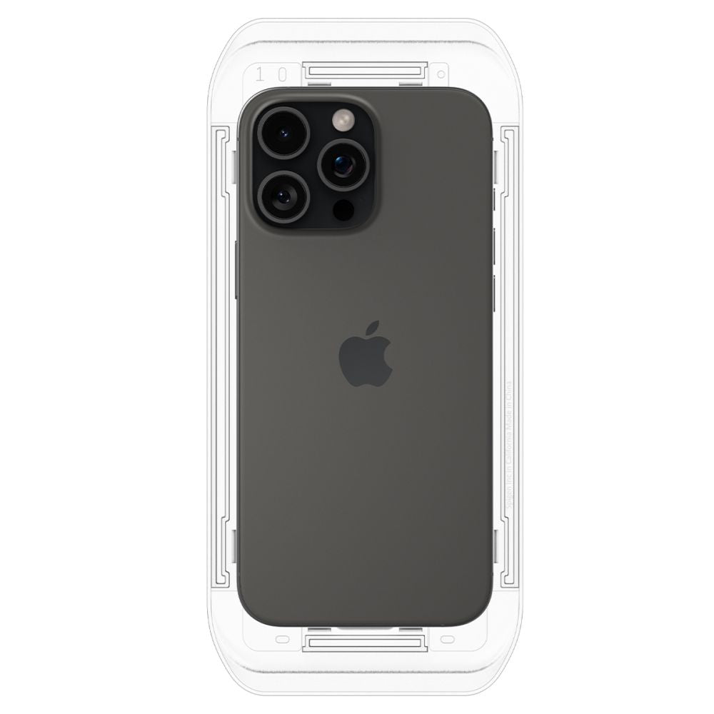 Film de protection d'écran Spigen GlastR EZ FIT pour Apple iPhone 17 Pro / 17 / 16 Pro, Verre Trempé, Full Glue, Lot de 2 pièces