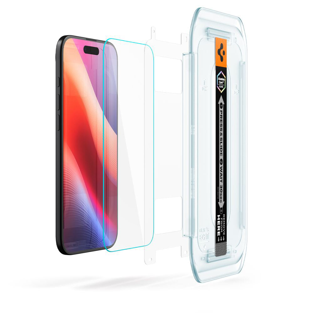 Film de protection écran Spigen GlastR EZ FIT pour Apple iPhone 17 Air, Verre Trempé, Full Glue, Lot de 2 pièces