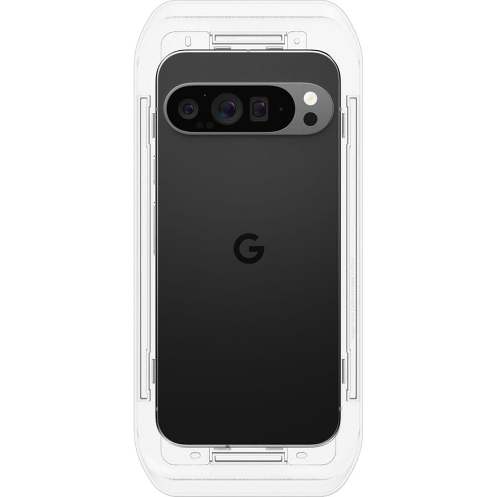 Film de protection écran Spigen GlastR EZ FIT pour Google Pixel 9 Pro XL, Verre Trempé, Full Glue, Lot de 2 pièces