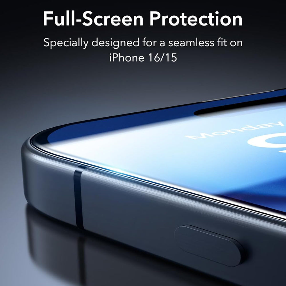 Anank 1X Verstärkte Displayschutzfolie für Apple iPhone 16 Pro Max, gehärtetes Glas, Vollkleber, 3D, 10 Stück Set
