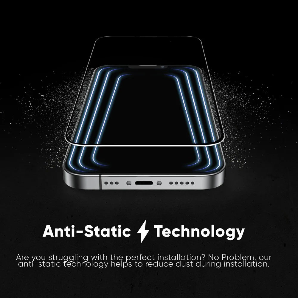 Film de protection écran Anank 5X Renforcé Invisible pour Apple iPhone 17 Air, Verre Trempé, Full Glue, 3D, Noir