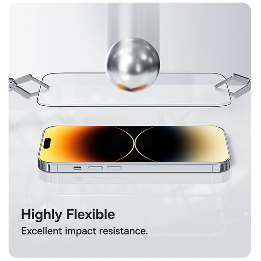 Anank 5X Reinforced Screen Protector for Apple iPhone 17 Pro Max, Tempered Glass, Full Glue, 2.5D, Black