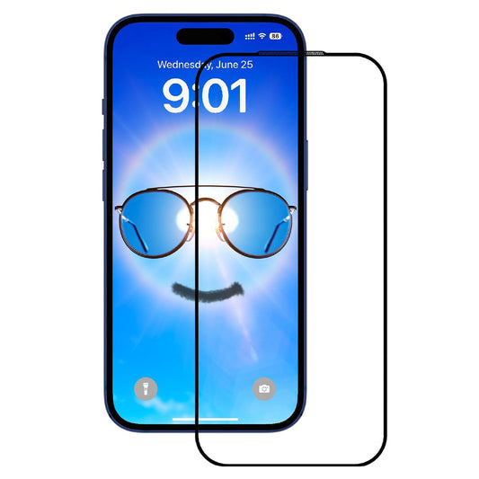 Film de protection écran Anank Anti Reflection pour Apple iPhone 17 Pro, Verre Trempé, Full Glue, 2.5D, Noir