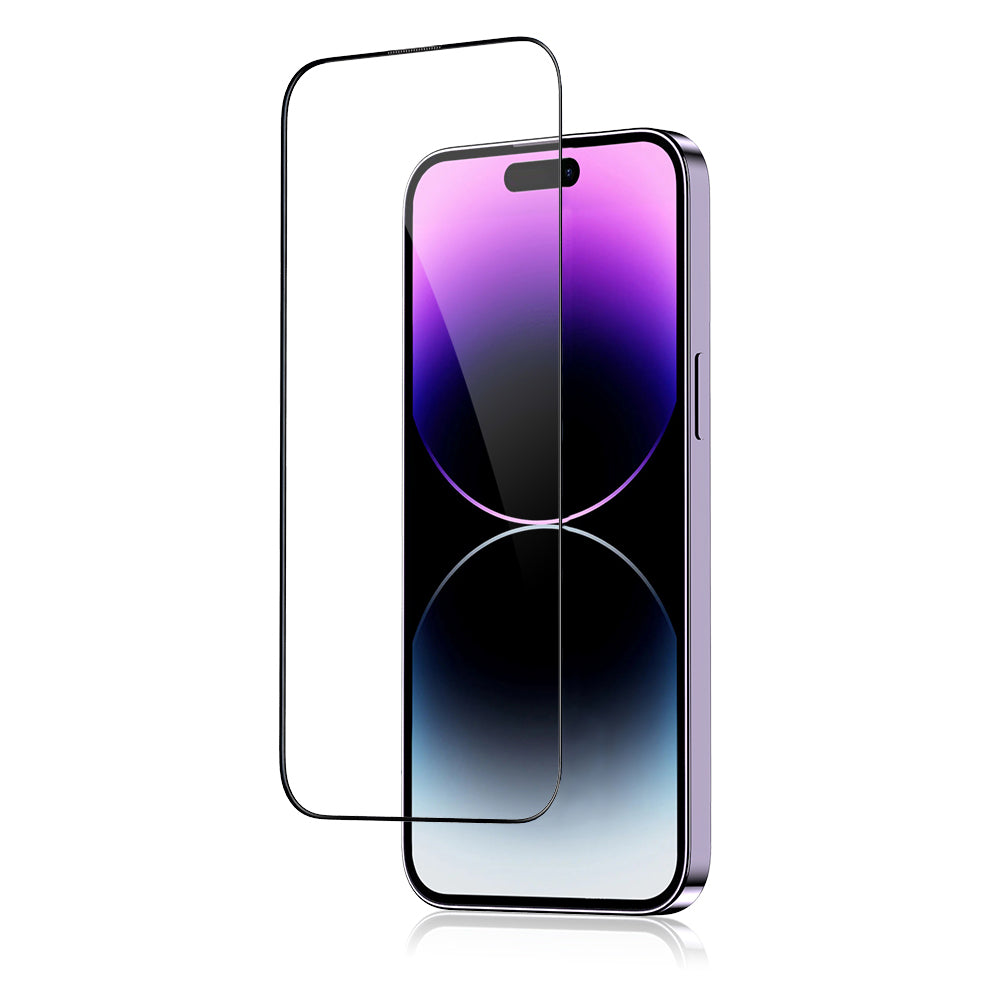 Blueo Anti-Broken Displayschutzfolie für Apple iPhone 17 Pro / 17 / 16 Pro, gehärtetes Glas, Vollkleber, Schwarz