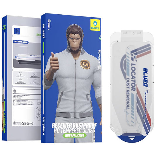 Blueo Anti-Dust HD Applicator Pro Screen Protector for Apple iPhone 17 Air, Tempered Glass, Full Glue