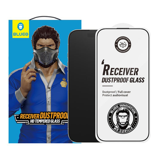 Schutzfolie Blueo Anti-Dust HD für Apple iPhone 17 Air, gehärtetes Glas, vollflächig klebend, Schwarz