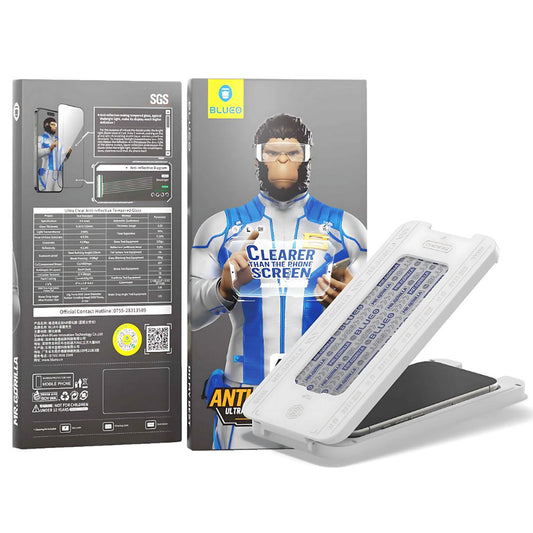 Film de protection écran Blueo Anti-Reflective HD Applicator Pro pour Apple iPhone 17 Air, Verre Trempé, Full Glue, Noir