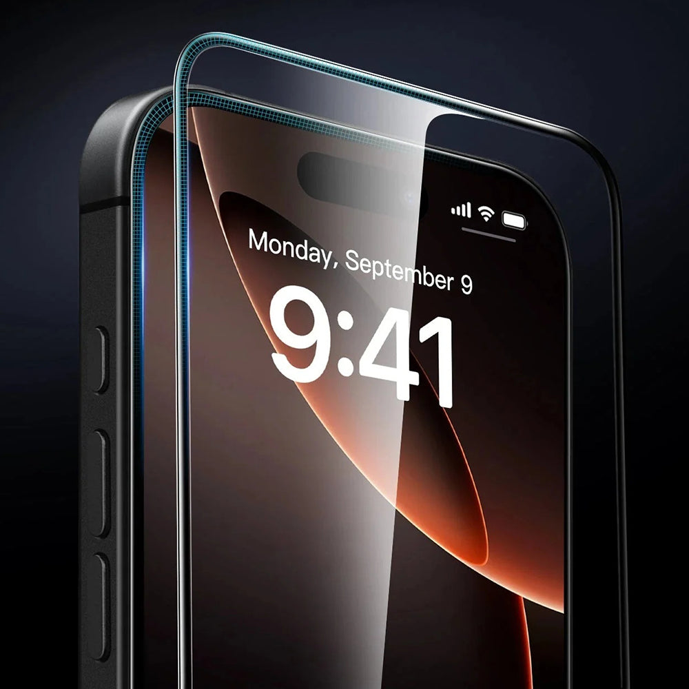 Schutzfolie ESR Armorite UltraFit für Apple iPhone 17 Pro Max, gehärtetes Glas, Full Glue, Set 3 Stück, Schwarz.