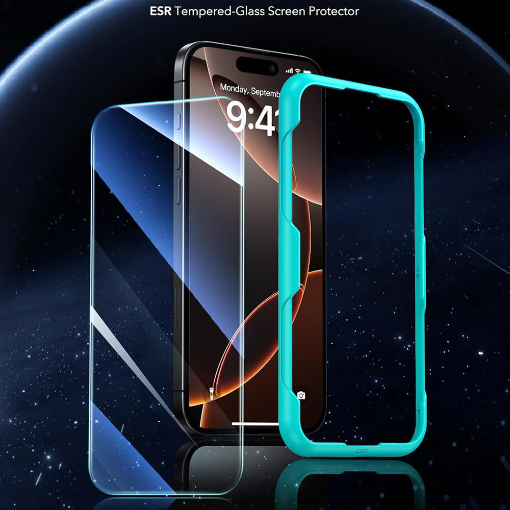 ESR Screen Protector for Apple iPhone 17 Pro, Tempered Glass, Full Glue, Set of 3 Pieces