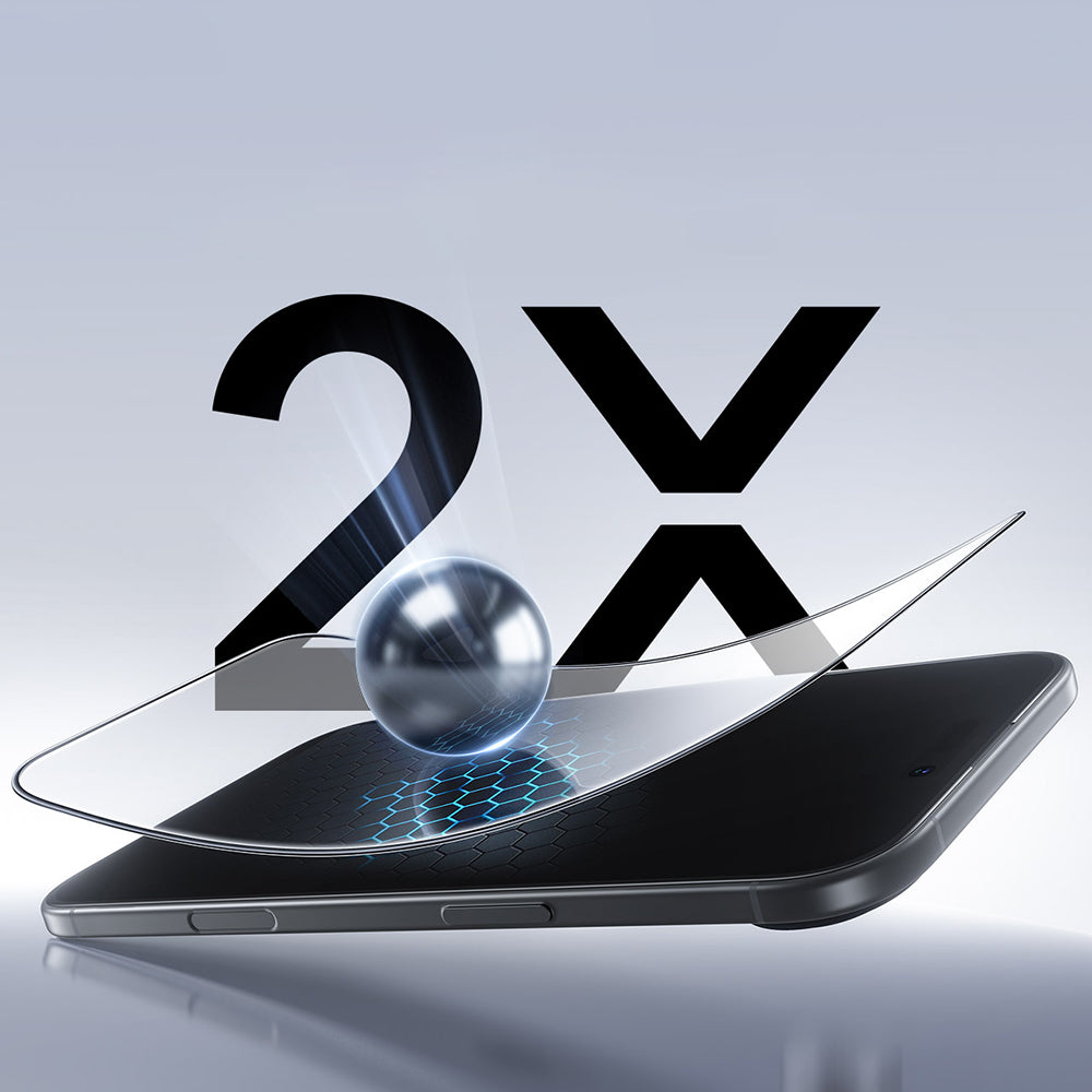 Schutzfolie ESR UltraFit für Apple iPhone 17 Pro Max, gehärtetes Glas, Full Glue, Set 2 Stück, Schwarz
