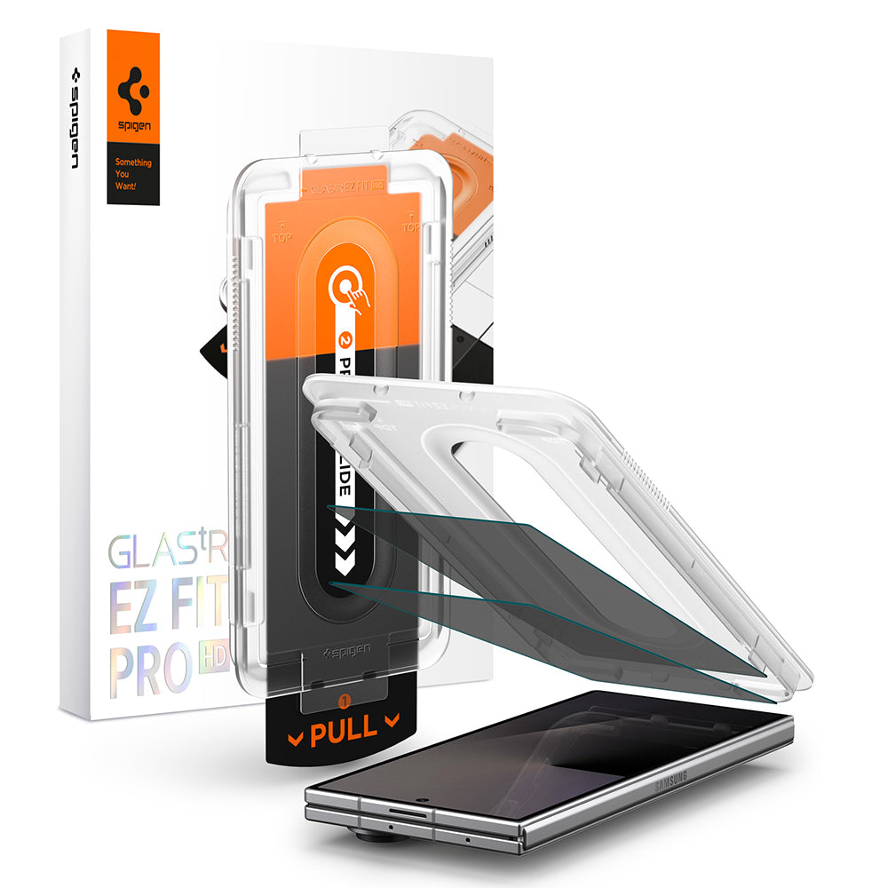 Film de protection écran extérieur Privacy Spigen GlastR EZ FIT Pro HD pour Samsung Galaxy Z Fold8 Ultra F976, Verre trempé, Lot de 2 pièces