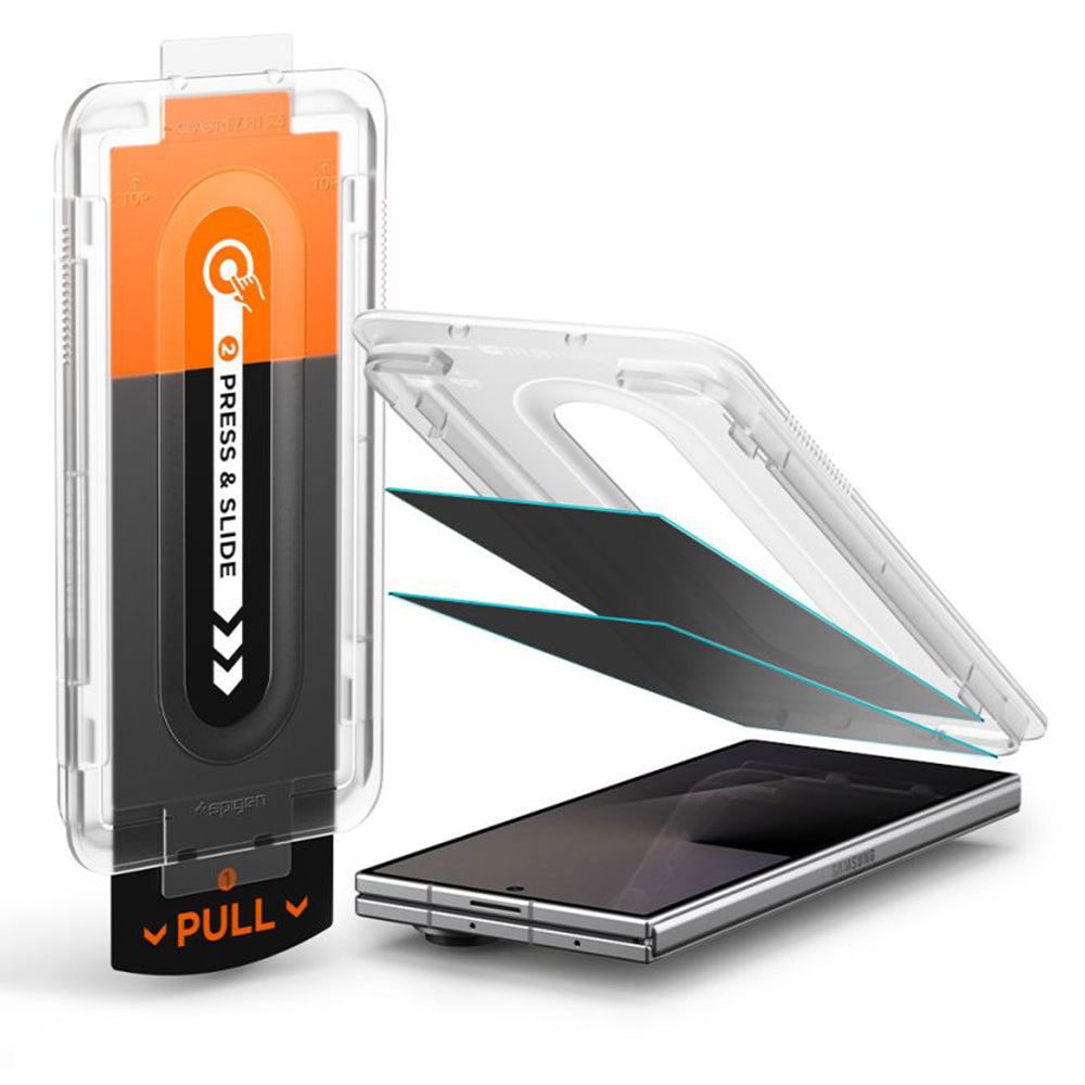 Film de protection écran extérieur Privacy Spigen GlastR EZ FIT Pro HD pour Samsung Galaxy Z Fold8 Ultra F976, Verre trempé, Lot de 2 pièces