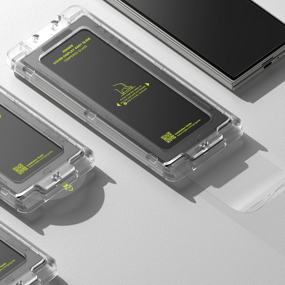 Film de protection Écran Extérieur Ringke Easy Slide pour Samsung Galaxy Z Fold7 F966, Verre Trempé, Full Glue, Set de 2 pièces