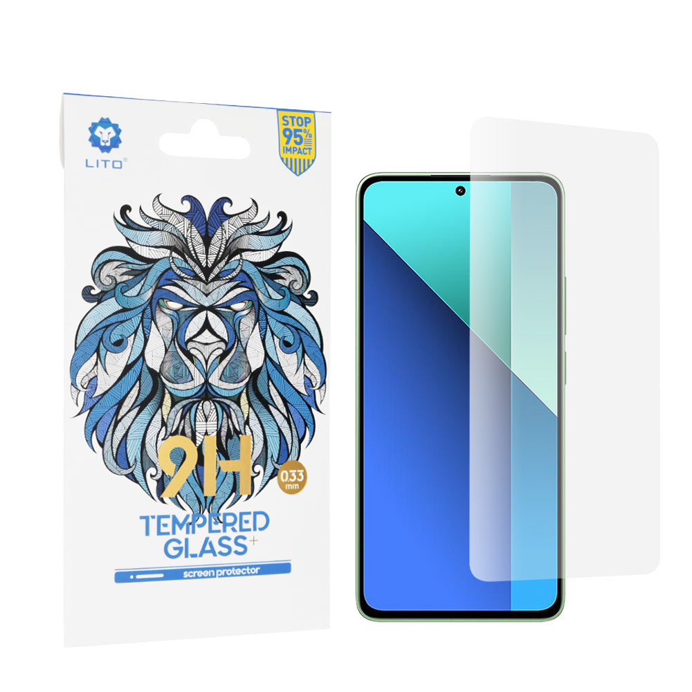 Lito Classic Screen Protector for Xiaomi Redmi Note 13 4G, Tempered Glass, Full Glue, 2.5D, Transparent