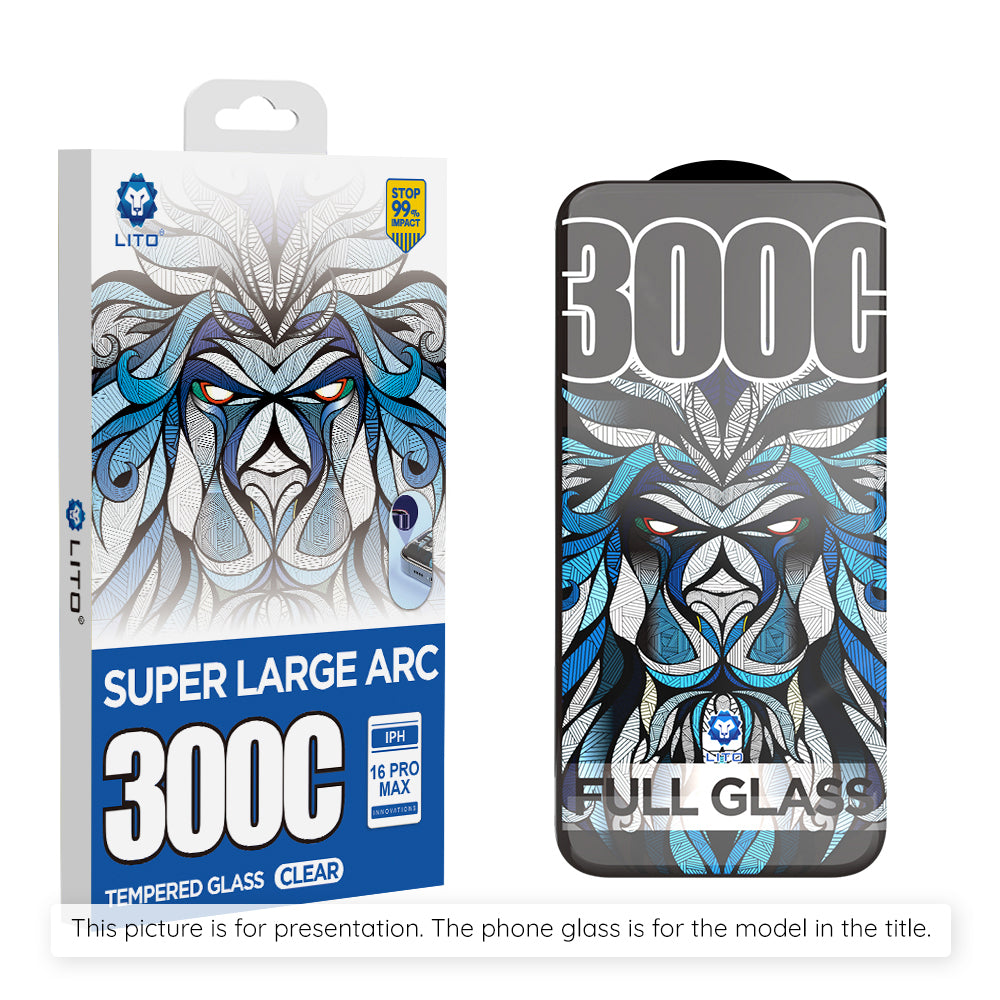 Film de protection d'écran Lito D+ Max 300C pour Apple iPhone 17 Pro Max, Verre Trempé, Full Glue