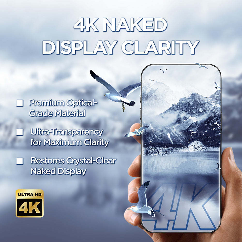 Schutzfolie Lito D+ Max 4K für Apple iPhone 17 Air, Gehärtetes Glas, Vollverklebung, Schwarz