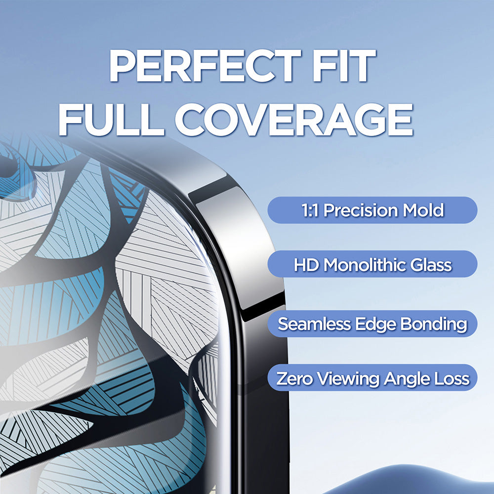 Film de protection écran Lito D+ Max 4K pour Apple iPhone 17 Pro, Verre Trempé, Full Glue, Noir