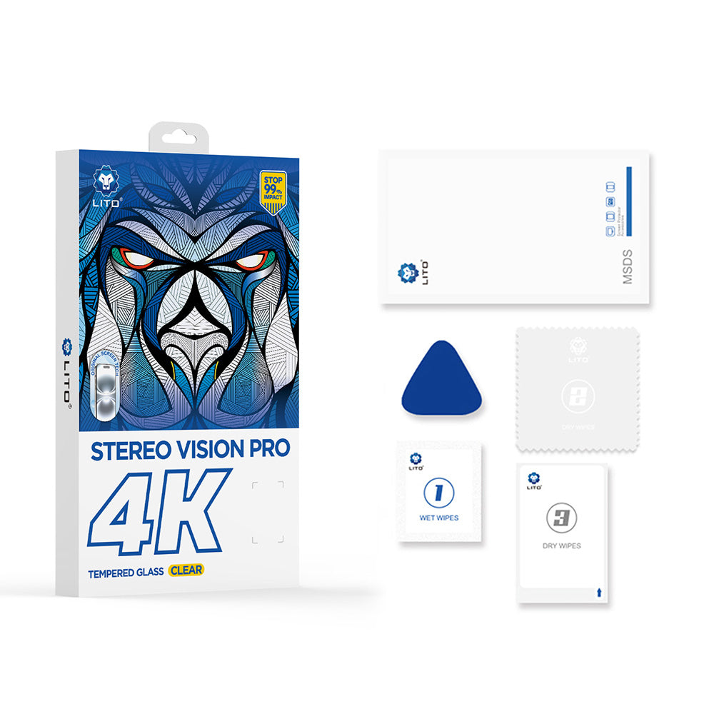 Film de protection écran Lito D+ Max 4K pour Apple iPhone 17 Pro, Verre Trempé, Full Glue, Noir
