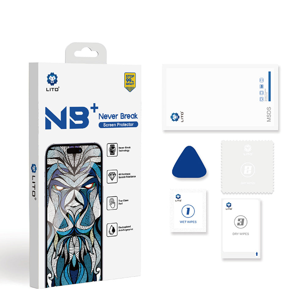 Film de protection Écran Lito NB pour Apple iPhone 17 Air, Verre Trempé, Full Glue, Noir