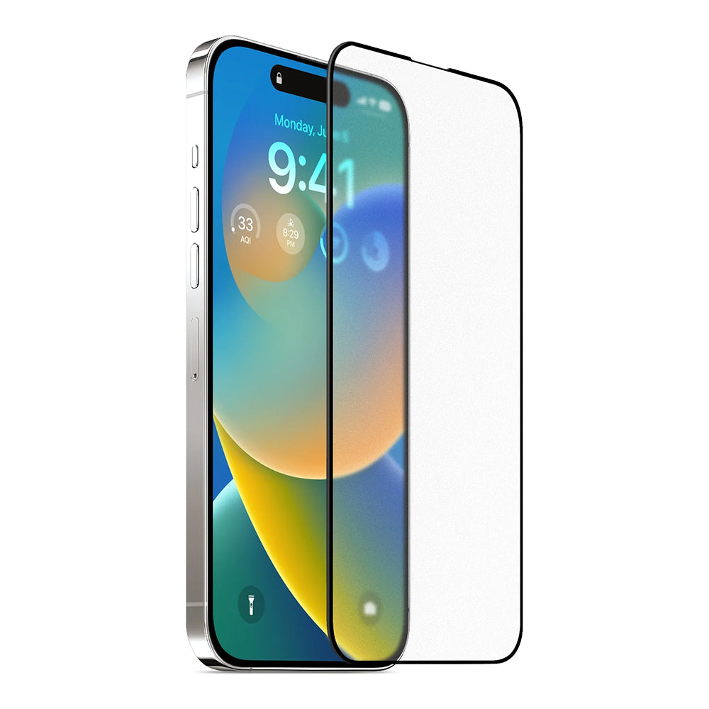 Anank 5X Reinforced Matte Screen Protector for Apple iPhone 17 Air, Tempered Glass, Full Glue, 2.5D, Black