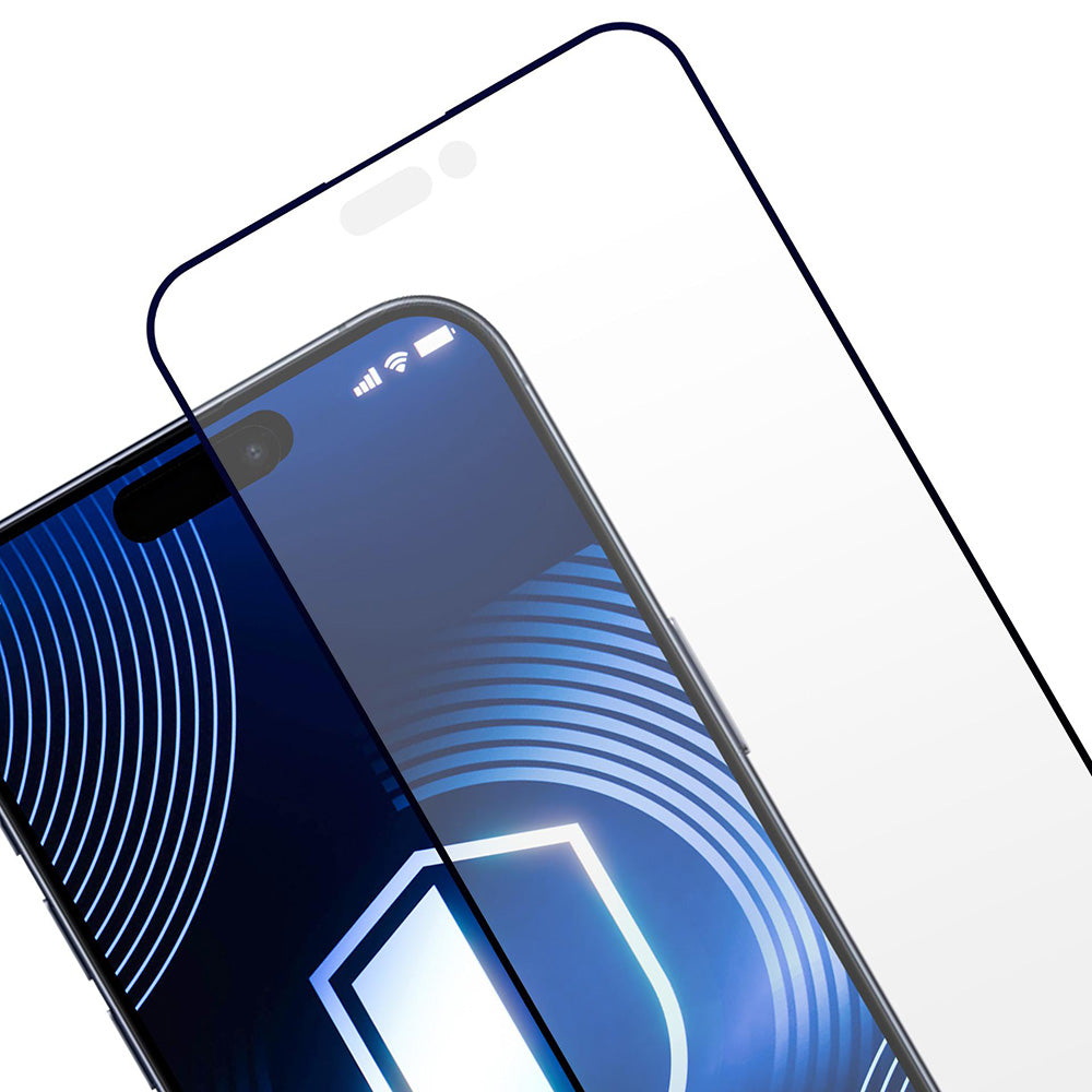 Film de protection d'écran mat 3MK HardGlass Max pour Apple iPhone 17 Pro Max, Verre Trempé, Full Glue, Noir