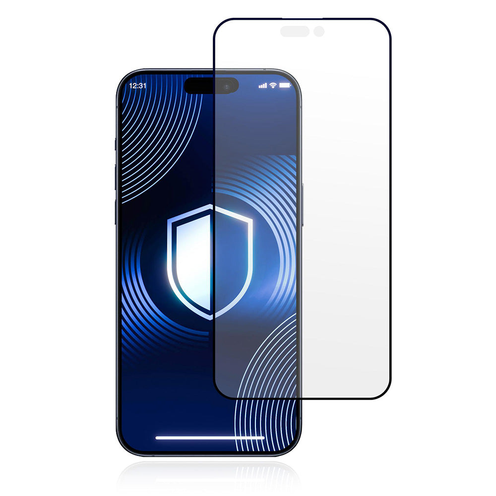 Film de protection d'écran mat 3MK HardGlass Max pour Apple iPhone 17 Pro Max, Verre Trempé, Full Glue, Noir
